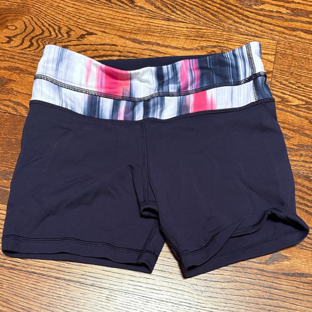 Lululemon Navy with Multicolor band Shorts